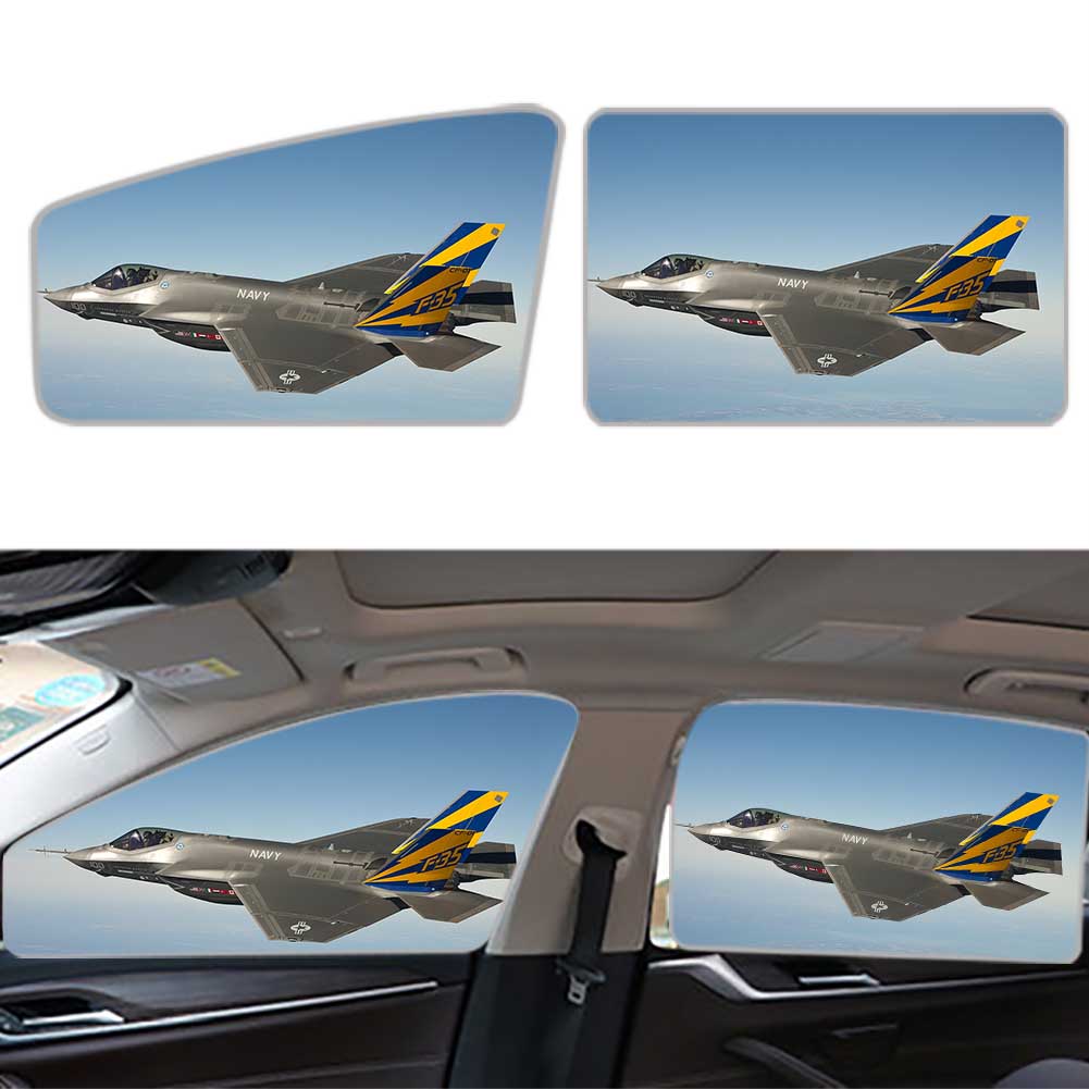 Cruising Fighter Jet 35 Designed Car Sun Shade (Side window)