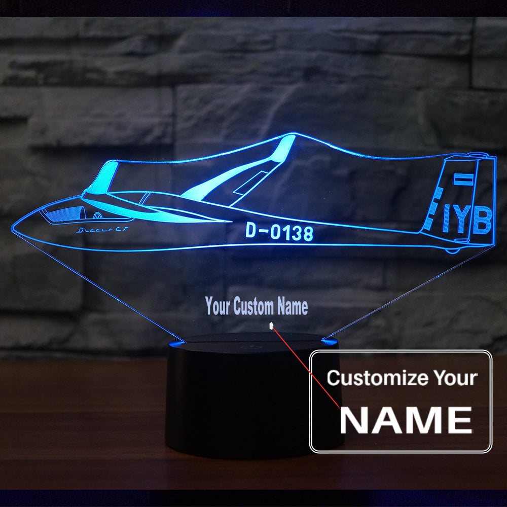 Cruising Glider Designed 3D Lamps
