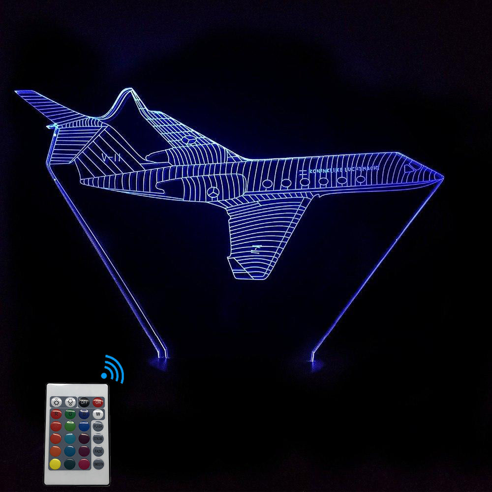 Cruising Jet Designed 3D Night Lamp