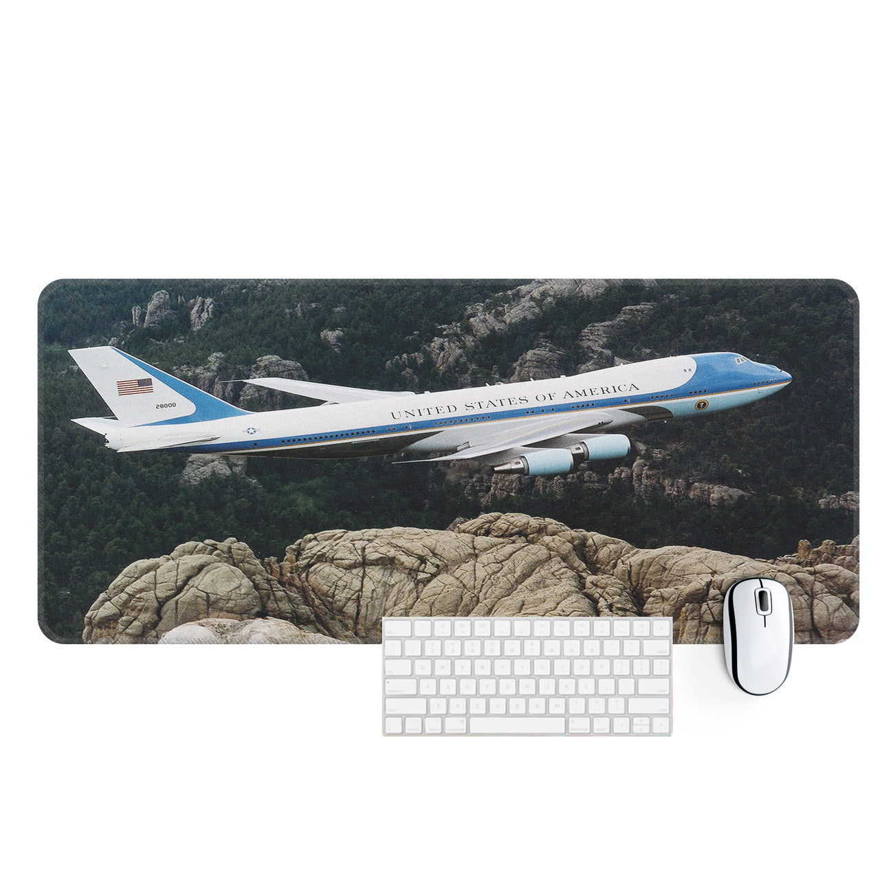 Cruising United States of America Boeing 747 Printed Pillows Designed Desk Mats