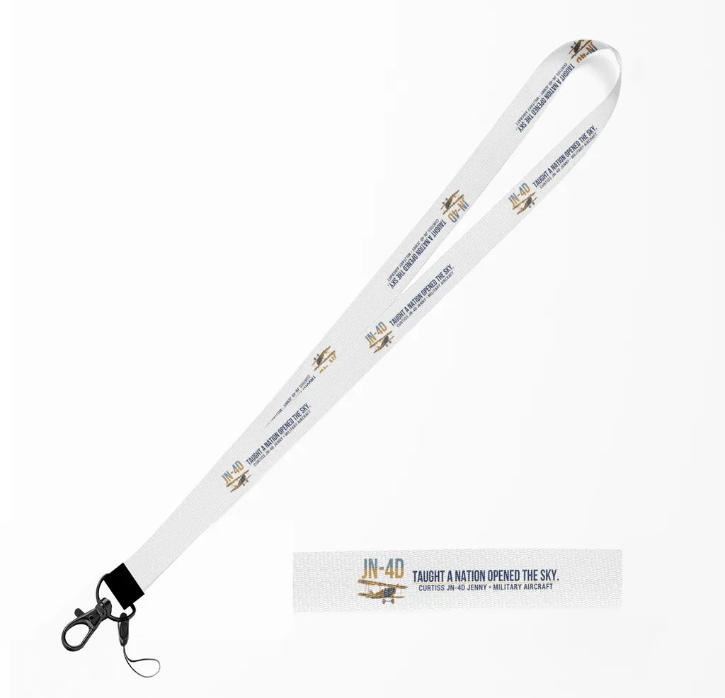 Curtiss JN-4D Jenny lanyard - white