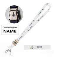 Thumbnail for Curtiss P-6E Hawk seat belt lanyard - white with name