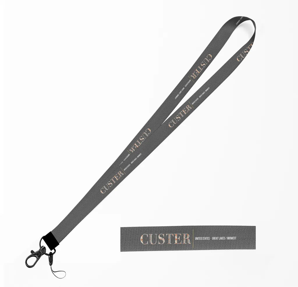 Custer City Series lanyard - gray