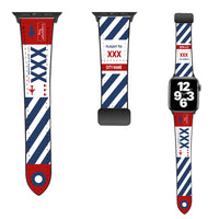 Thumbnail for Custom Airport Code & Name Designed Leather Apple Watch Straps