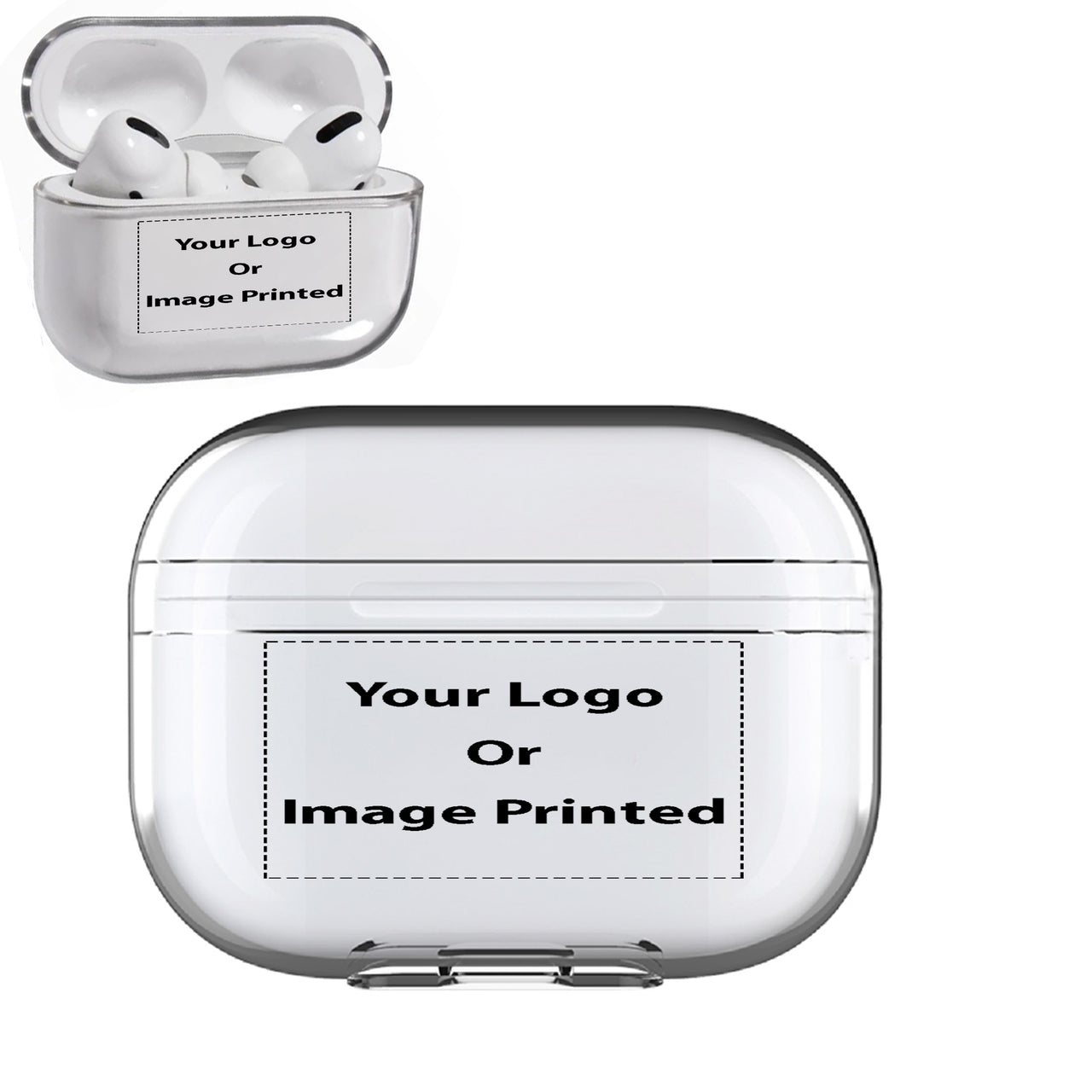 Custom Design Image Logo Designed Transparent Earphone AirPods "Pro" Cases