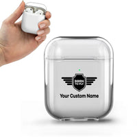 Thumbnail for Custom Name (Badge 5) Designed Transparent Earphone AirPods Cases