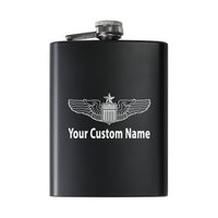 Thumbnail for Custom Name (US Air Force & Star) Designed Stainless Steel Hip Flasks