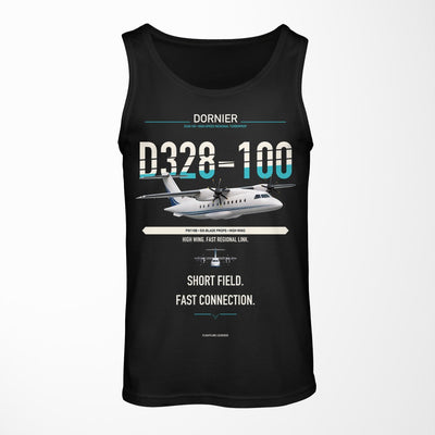 Dornier D328-100 design on black tank top