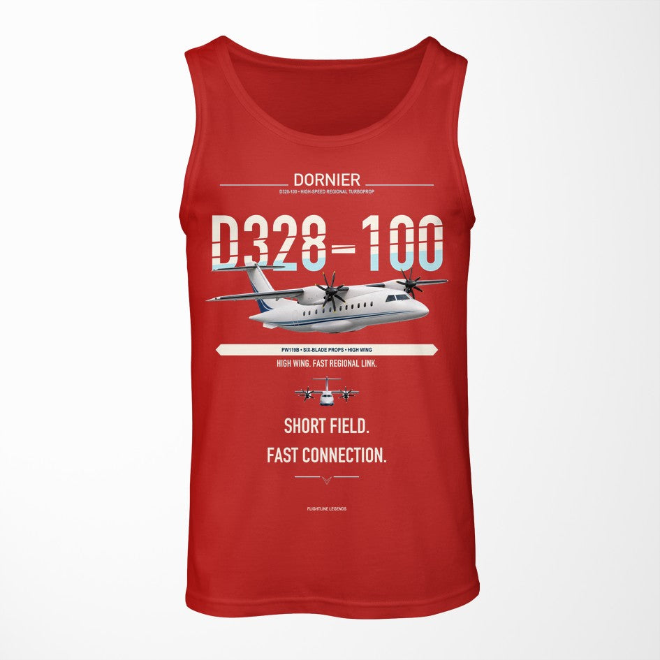 Dornier D328-100 design on red tank top