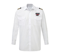 Thumbnail for Amazing Boeing 767 Designed Long Sleeve Pilot Shirts