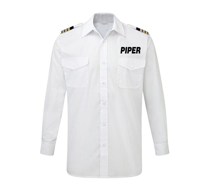 Piper & Text Designed Long Sleeve Pilot Shirts