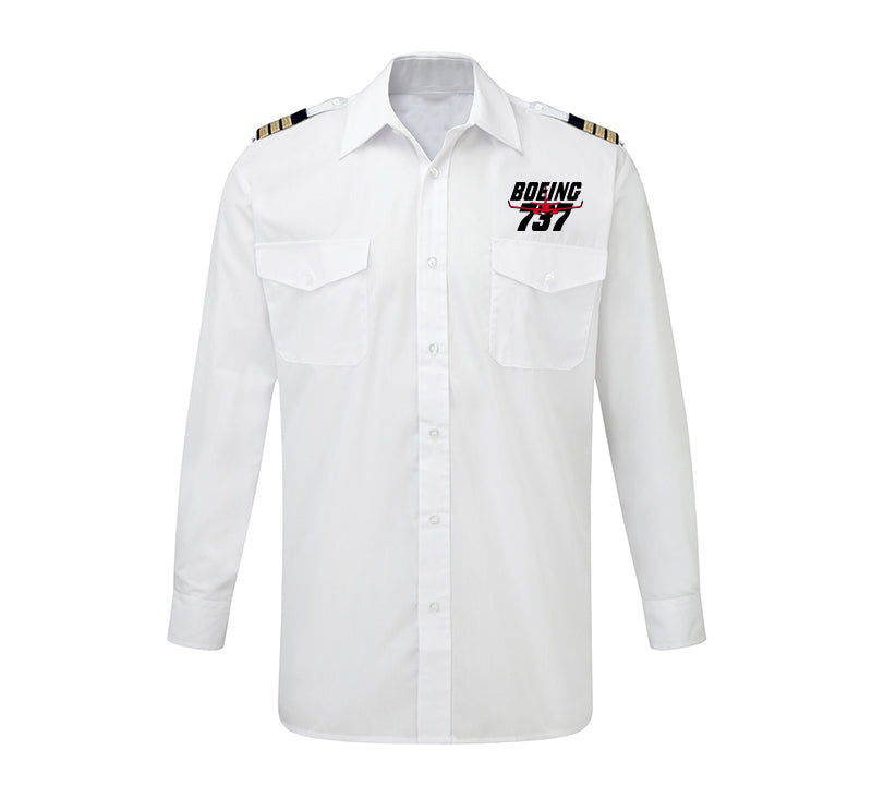 Amazing Boeing 737 Designed Long Sleeve Pilot Shirts