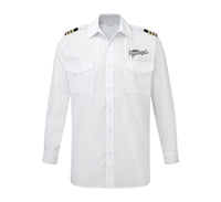 Thumbnail for Special Cessna Text Designed Long Sleeve Pilot Shirts