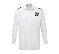 Thumbnail for Amazing Boeing 747 Designed Long Sleeve Pilot Shirts