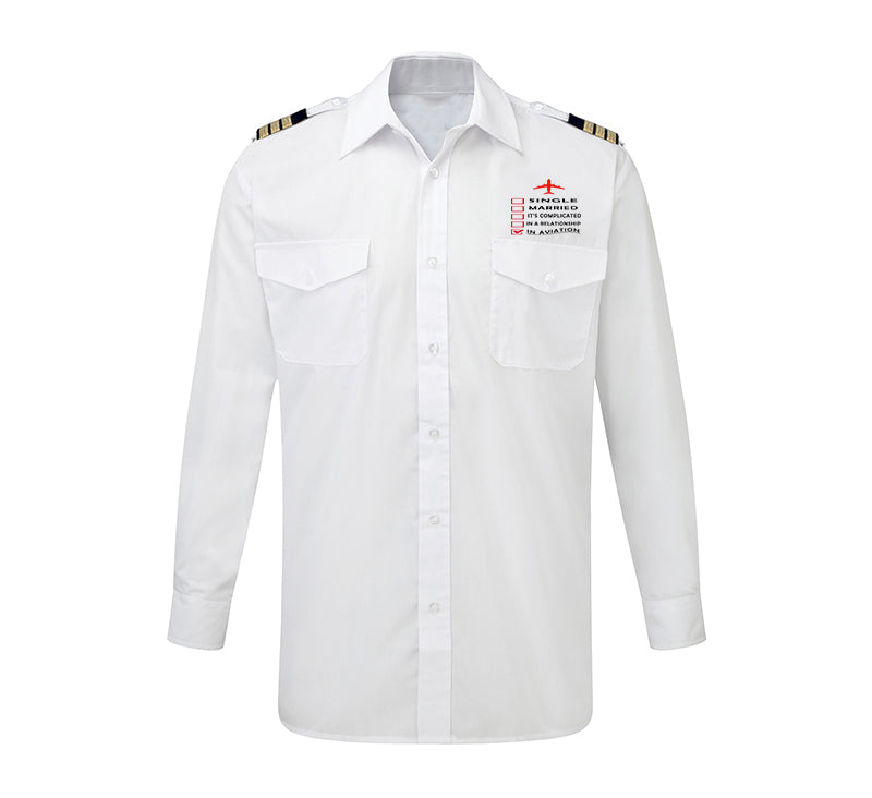 In Aviation Designed Long Sleeve Pilot Shirts