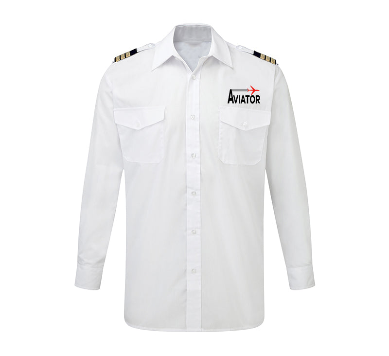 Aviator Designed Long Sleeve Pilot Shirts