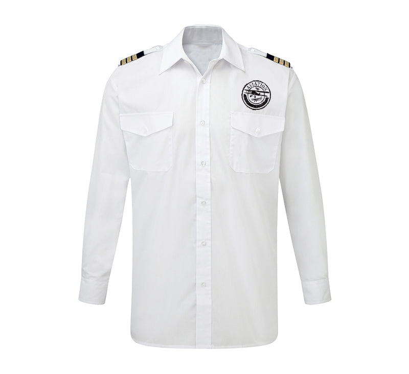 Aviation Lovers Designed Long Sleeve Pilot Shirts