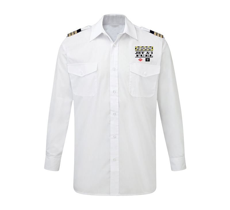 Jet Fuel Only Designed Long Sleeve Pilot Shirts
