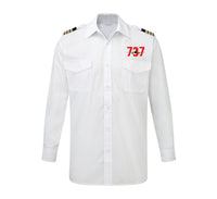Thumbnail for Boeing 737 Designed Designed Long Sleeve Pilot Shirts