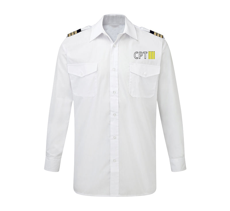 CPT & 4 Lines Designed Long Sleeve Pilot Shirts