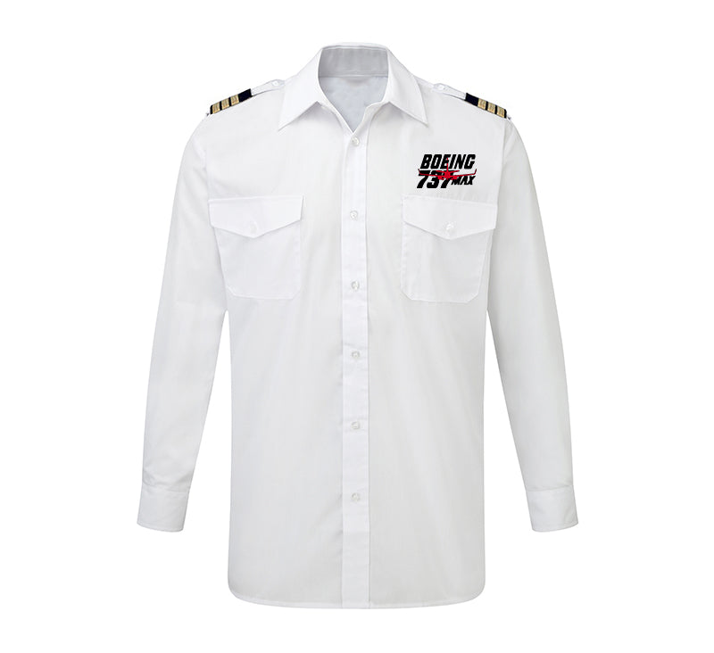 Amazing 737 Max Designed Long Sleeve Pilot Shirts