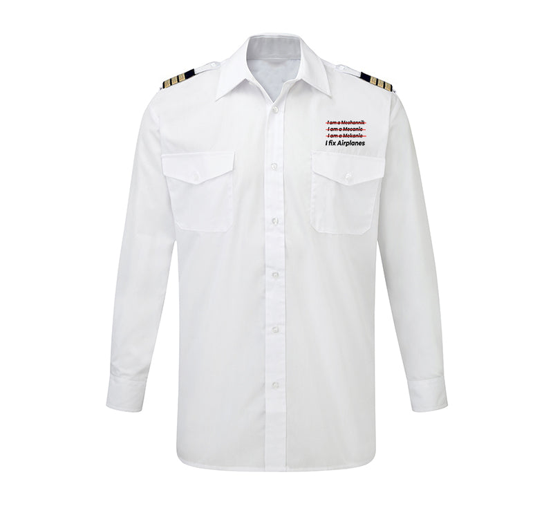 I Fix Airplanes Designed Long Sleeve Pilot Shirts