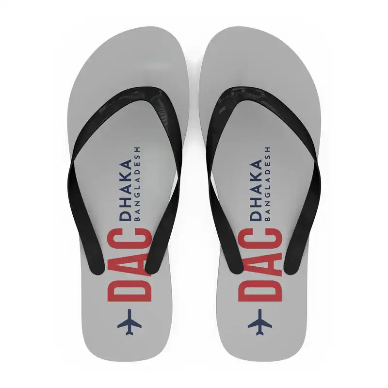 Hazrat Shahjalal International Airport Dhaka (DAC) Slippers & Flip Flops - Slippers - Flip Flops - Code - Light Gray