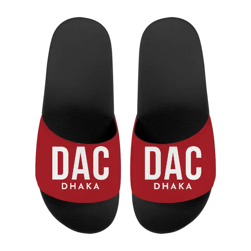 Hazrat Shahjalal International Airport Dhaka (DAC) Slippers & Flip Flops - Slippers - Sport - Code - Red