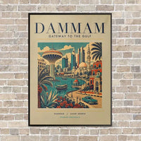 Thumbnail for DAMMAM - Poster - Canvas Framed - Beige