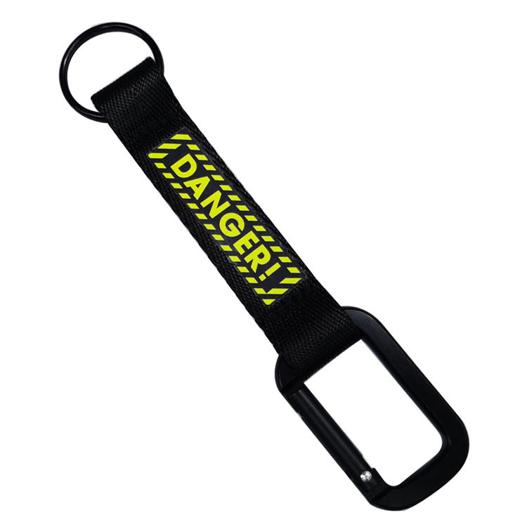 DANGER (Black) Designed Mountaineer Style Key Chains