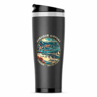 Thumbnail for Dubuque Regional Airport (DBQ) Travel Mugs - Badge - Stainless Steel (No Holder) - Gray