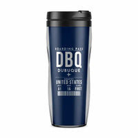 Thumbnail for Dubuque Regional Airport (DBQ) Travel Mugs - Boarding Pass - Plastic (No Holder) - Dark Blue