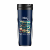 Thumbnail for Dubuque Regional Airport (DBQ) Travel Mugs - Poster - Plastic (No Holder) - Dark Blue
