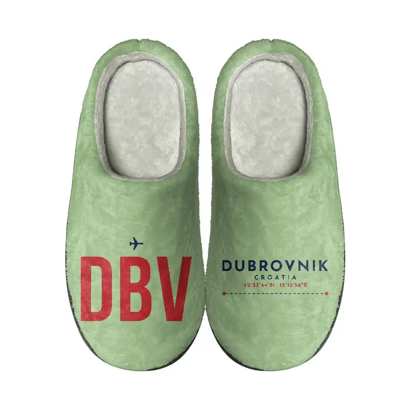 Dubrovnik Ruđer Bošković Airport (DBV) Slippers & Flip Flops - Slippers - Cotton - Code - Different - Light Green