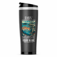 Thumbnail for Dubrovnik Ruđer Bošković Airport (DBV) Travel Mugs - Poster + Name - Stainless Steel (No Holder) - Gray