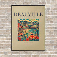 Thumbnail for DEAUVILLE - Poster - Canvas Framed - Beige
