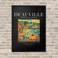 Thumbnail for DEAUVILLE - Poster - Canvas Framed - Black