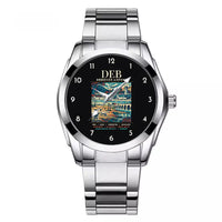 Thumbnail for Debrecen International Airport (DEB) Aviator Watches - Poster - Stainless Steel Band - For Men
