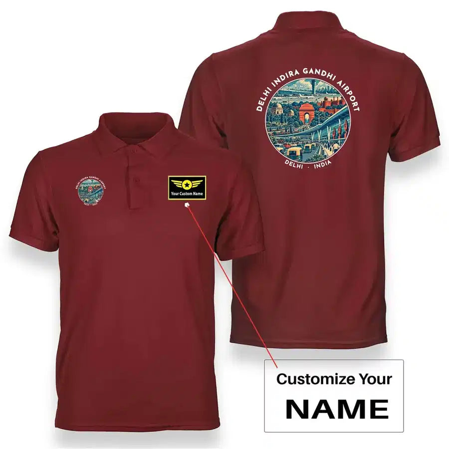 DEL - Badge - Double-Side Polo - Red + Name