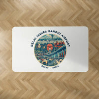 Thumbnail for Delhi Indira Gandhi International Airport (DEL) Carpets - Carpet Rectangle - Badge - White V2