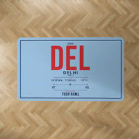 Thumbnail for Delhi Indira Gandhi International Airport (DEL) Carpets - Carpet Rectangle - ID Tag + Name - Light Blue V2