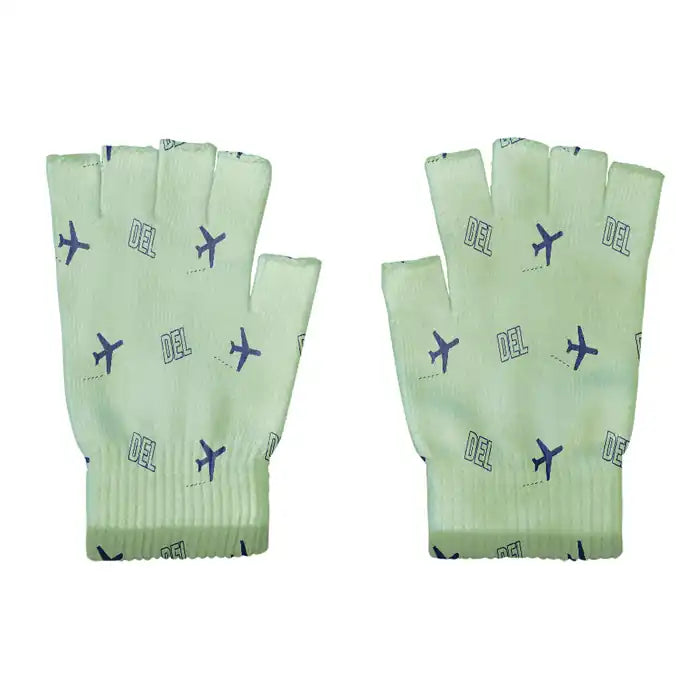 Delhi Indira Gandhi International Airport (DEL) Gloves - Gloves - Cut - Pattern - Light Green
