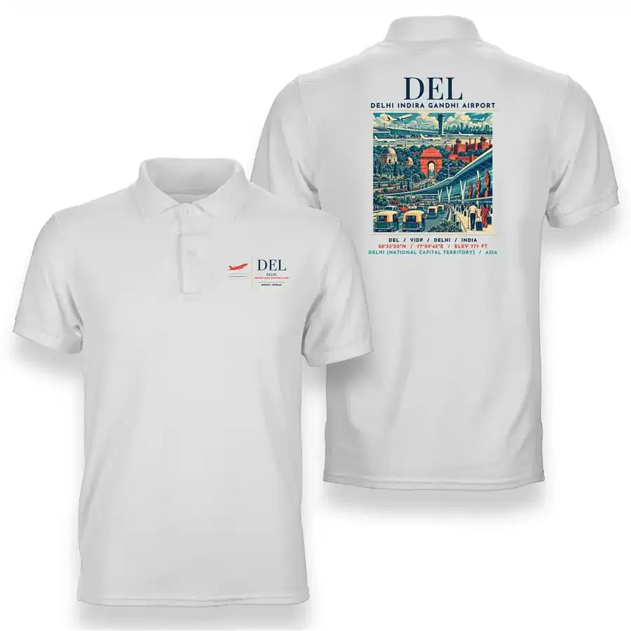 DEL - Poster - Double-Side Polo - White