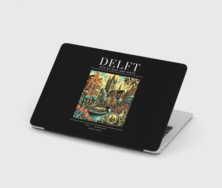 DELFT - Poster - MacBook Case - Black