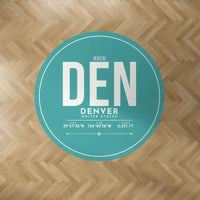 Thumbnail for Denver International Airport (DEN) Carpets - Carpet Round - ID Tag - Turquoise V2