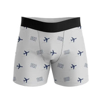 Thumbnail for Denver International Airport (DEN) Men Boxers - Pattern - Light Gray