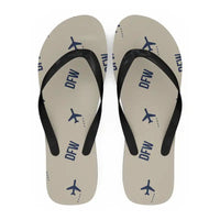 Thumbnail for Dallas Fort Worth International Airport (DFW) Slippers & Flip Flops - Slippers - Flip Flops - Pattern - Beige