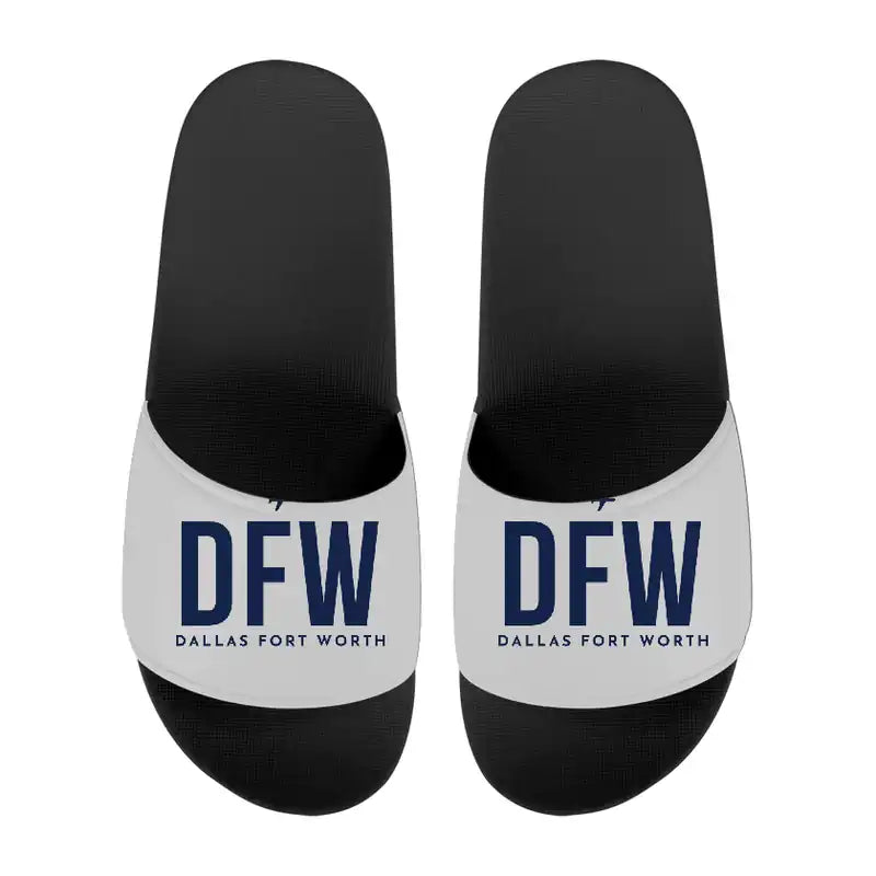 Dallas Fort Worth International Airport (DFW) Slippers & Flip Flops - Slippers - Sport - Code - Light Gray