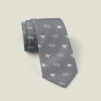 Thumbnail for Dallas Fort Worth International Airport (DFW) Ties - Tie - Pattern - Gray