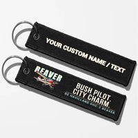 Thumbnail for DHC-2 Beaver Mk I Aviator Key Chains - Black - Cartoon - Personalized